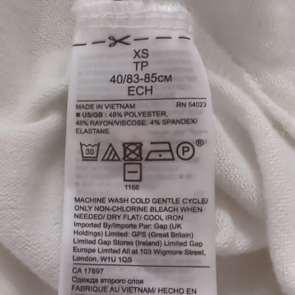 Banana Republic White Long Sleeve Blouse - Picture 6 of 6